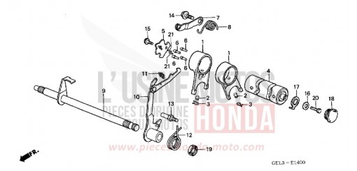 GEARSHIFT DRUM XR50R2 de 2002